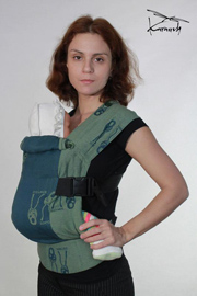 Karaush ergo baby carrier made of sling fabric with cotton lining or brown cloth Karaush ergo baby carrier made of sling fabric with cotton lining or brown cloth
