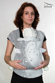 Karaush ergo baby carrier made of sling fabric with cotton lining or brown cloth Karaush ergo baby carrier made of sling fabric with cotton lining or brown cloth
